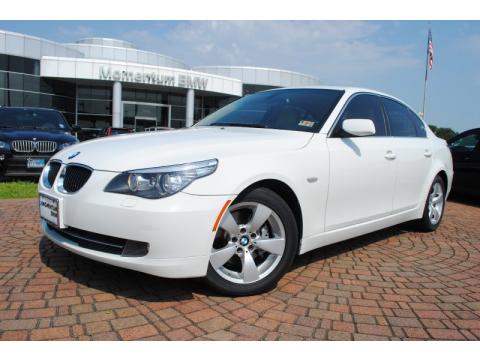 Alpine White BMW 5 Series 528i Sedan.  Click to enlarge.