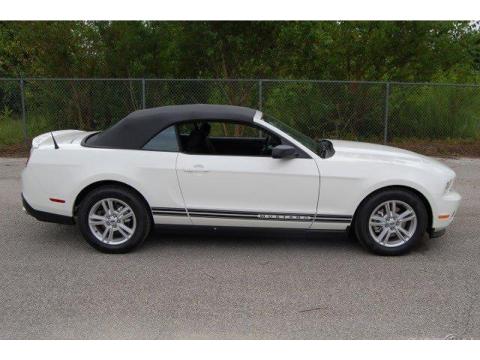 Performance White Ford Mustang V6 Convertible.  Click to enlarge.