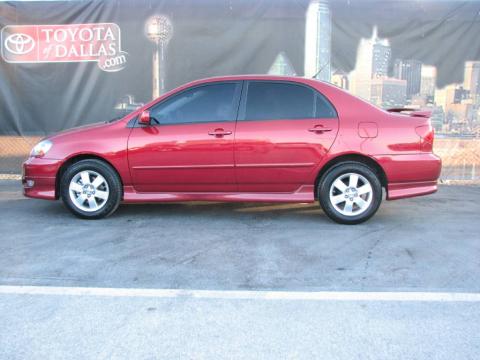 Impulse Red Pearl Toyota Corolla S.  Click to enlarge.