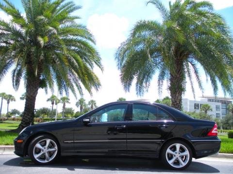 Black Mercedes-Benz C 230 Kompressor Sedan.  Click to enlarge.