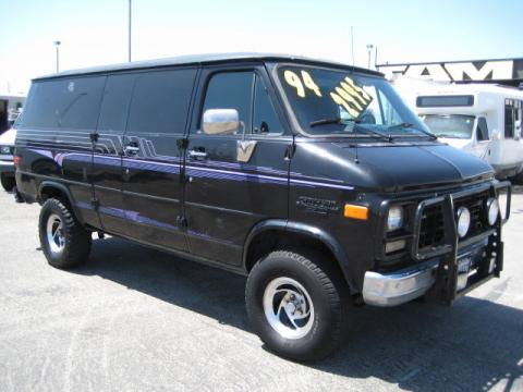 Black Chevrolet Chevy Van G20 Passenger Conversion.  Click to enlarge.