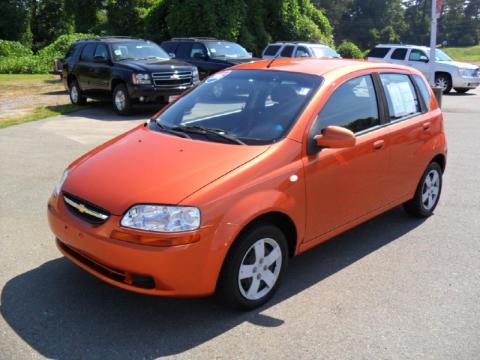 Spicy Orange Chevrolet Aveo LS Hatchback.  Click to enlarge.