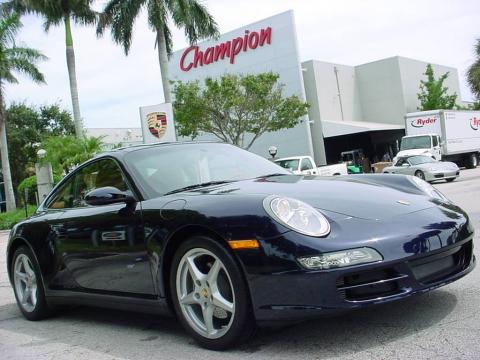 Midnight Blue Metallic Porsche 911 Carrera 4 Coupe.  Click to enlarge.