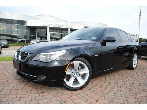 Jet Black BMW 5 Series 528i Sedan.  Click to enlarge.