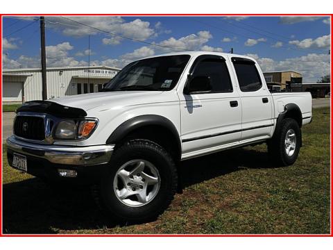 Super White Toyota Tacoma V6 PreRunner Double Cab.  Click to enlarge.