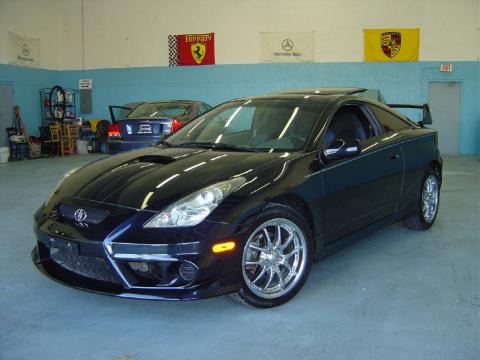 Black 2002 Toyota Celica GT with Black/Silver interior Black Toyota Celica 