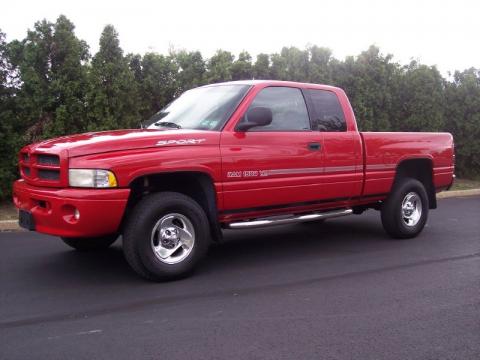 Flame Red Dodge Ram 1500 Sport Extended Cab 4x4.  Click to enlarge.