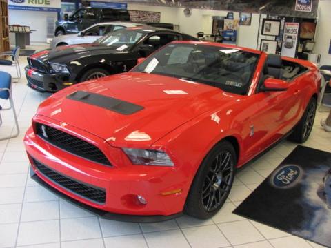2011 Ford Mustang Shelby Gt500 Convertible. Race Red 2011 Ford Mustang