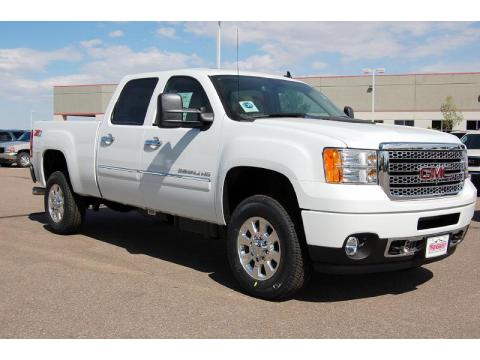 Summit White GMC Sierra 2500HD Denali Crew Cab 4x4.  Click to enlarge.