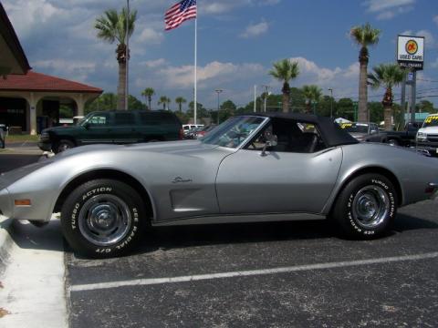 Silver Chevrolet Corvette Convertible.  Click to enlarge.