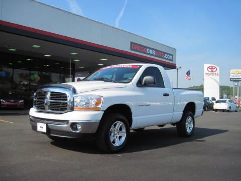 Bright White Dodge Ram 1500 SLT Regular Cab 4x4.  Click to enlarge.