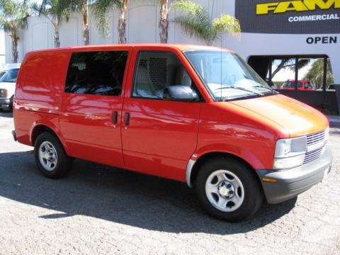 Red Chevrolet Astro Cargo Van.  Click to enlarge.