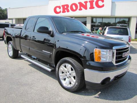 Onyx Black GMC Sierra 1500 SLT Extended Cab 4x4.  Click to enlarge.