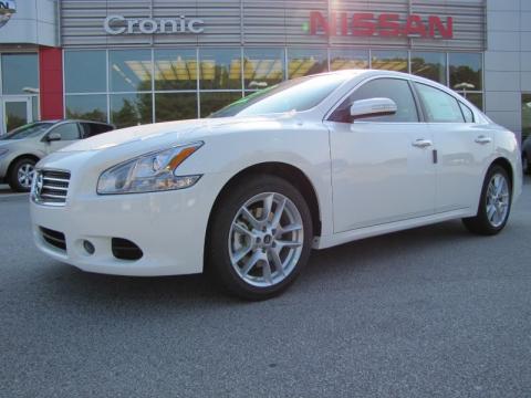 Winter Frost White 2011 Nissan Maxima 3.5 SV with Charcoal interior Winter 