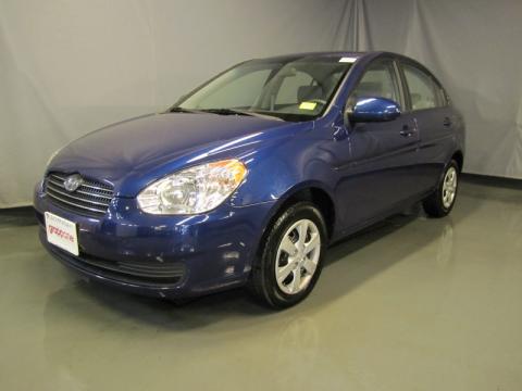 Dark Sapphire Blue Hyundai Accent GLS 4 Door.  Click to enlarge.