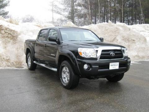Black Sand Pearl 2008 Toyota Tacoma V6 Double Cab 4x4 with Graphite Gray 