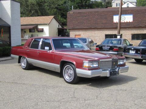 Autumn Maple Red Metallic Cadillac Brougham d'Elegance.  Click to enlarge.