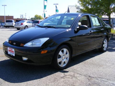 Pitch Black Ford Focus ZTS Sedan.  Click to enlarge.