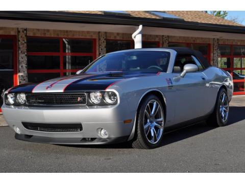 Bright Silver Metallic Dodge Challenger SRT8 Hurst Heritage Series Supercharged Convertible.  Click to enlarge.