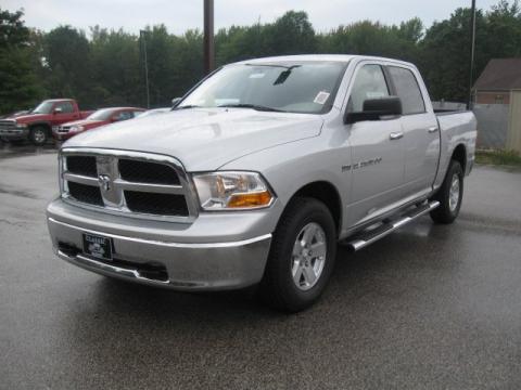 Bright Silver Metallic Dodge Ram 1500 SLT Crew Cab 4x4.  Click to enlarge.