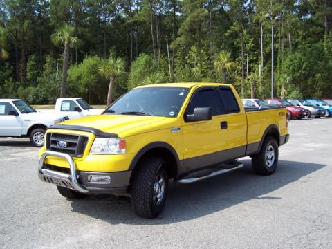 Blazing Yellow Ford F150 FX4 SuperCab 4x4.  Click to enlarge.