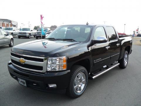 Black Chevrolet Silverado 1500 LTZ Crew Cab 4x4.  Click to enlarge.