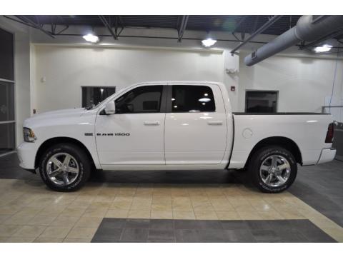 Bright White Dodge Ram 1500 Sport Crew Cab.  Click to enlarge.