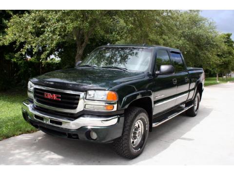 Polo Green Metallic GMC Sierra 2500HD SLT Crew Cab 4x4.  Click to enlarge.