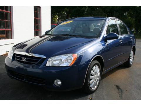 Imperial Blue Kia Spectra LX Sedan.  Click to enlarge.