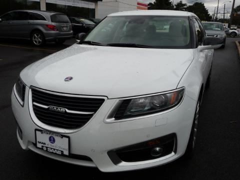 Arctic White Saab 9-5 Aero Sedan XWD.  Click to enlarge.