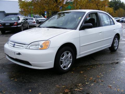 Honda civic 2002 white colour #2