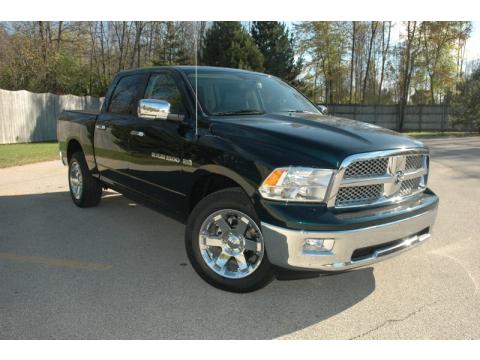 Hunter Green Pearl Dodge Ram 1500 Laramie Crew Cab 4x4.  Click to enlarge.