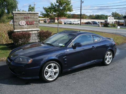 Moonlit Blue Metallic Hyundai Tiburon GT.  Click to enlarge.