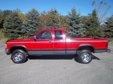 Poppy Red Dodge Dakota SLT Extended Cab 4x4.  Click to enlarge.