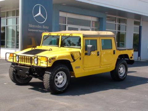 Competition Yellow Hummer H1 Soft Top.  Click to enlarge.