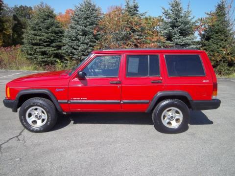 Flame Red Jeep Cherokee Sport 4x4.  Click to enlarge.