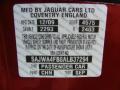Jaguar Color Code CHN Claret Red Metallic #32