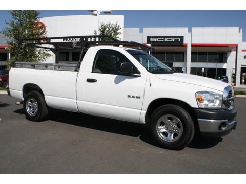 Bright White Dodge Ram 1500 ST Regular Cab.  Click to enlarge.