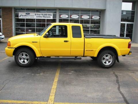 Chrome Yellow Ford Ranger Edge SuperCab 4x4.  Click to enlarge.