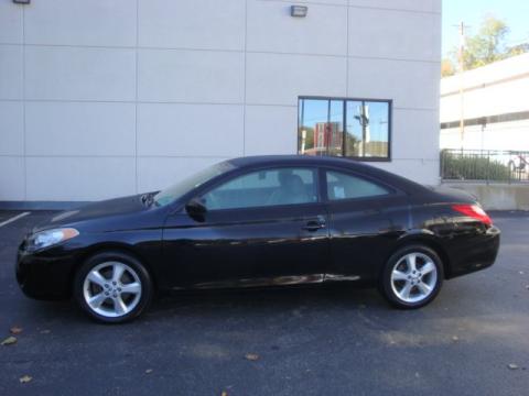 Black Toyota Solara SLE V6 Coupe.  Click to enlarge.