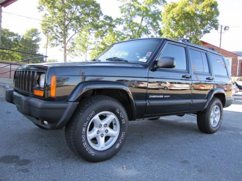 Black Jeep Cherokee Sport.  Click to enlarge.