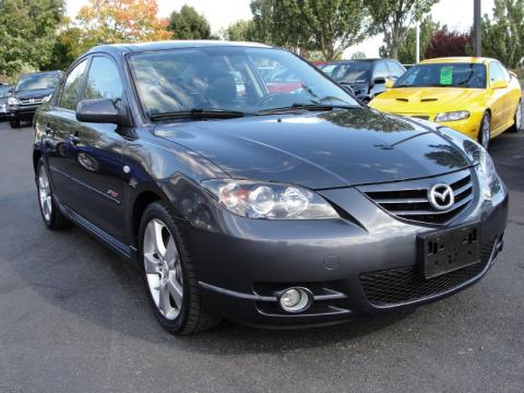 Carbon Gray Mica Mazda MAZDA3 SP23 Special Edition Sedan.  Click to enlarge.