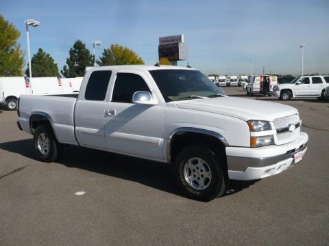 Summit White Chevrolet Silverado 1500 LT Extended Cab 4x4.  Click to enlarge.