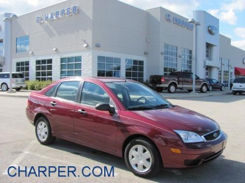 Dark Toreador Red Metallic Ford Focus ZX4 SE Sedan.  Click to enlarge.