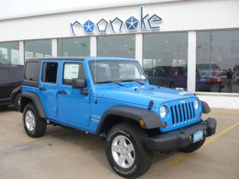 Cosmos Blue Jeep Wrangler Unlimited Sport 4x4.  Click to enlarge.