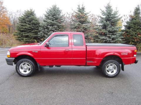 Bright Red Ford Ranger XLT Extended Cab 4x4.  Click to enlarge.