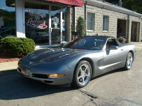 Medium Spiral Gray Metallic Chevrolet Corvette Convertible.  Click to enlarge.