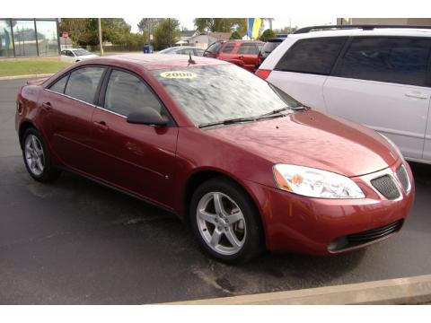 Performance Red Metallic Pontiac G6 V6 Sedan.  Click to enlarge.