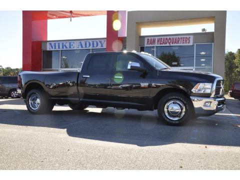 Rugged Brown Pearl Dodge Ram 3500 HD Laramie Crew Cab Dually. Click to