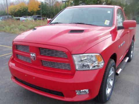 Flame Red Dodge Ram 1500 Sport Regular Cab 4x4.  Click to enlarge.